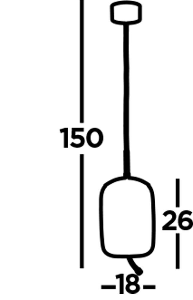 LED Pendelleuchte schmal Ø 18 cm H: max. 1,5 m verstellbar
