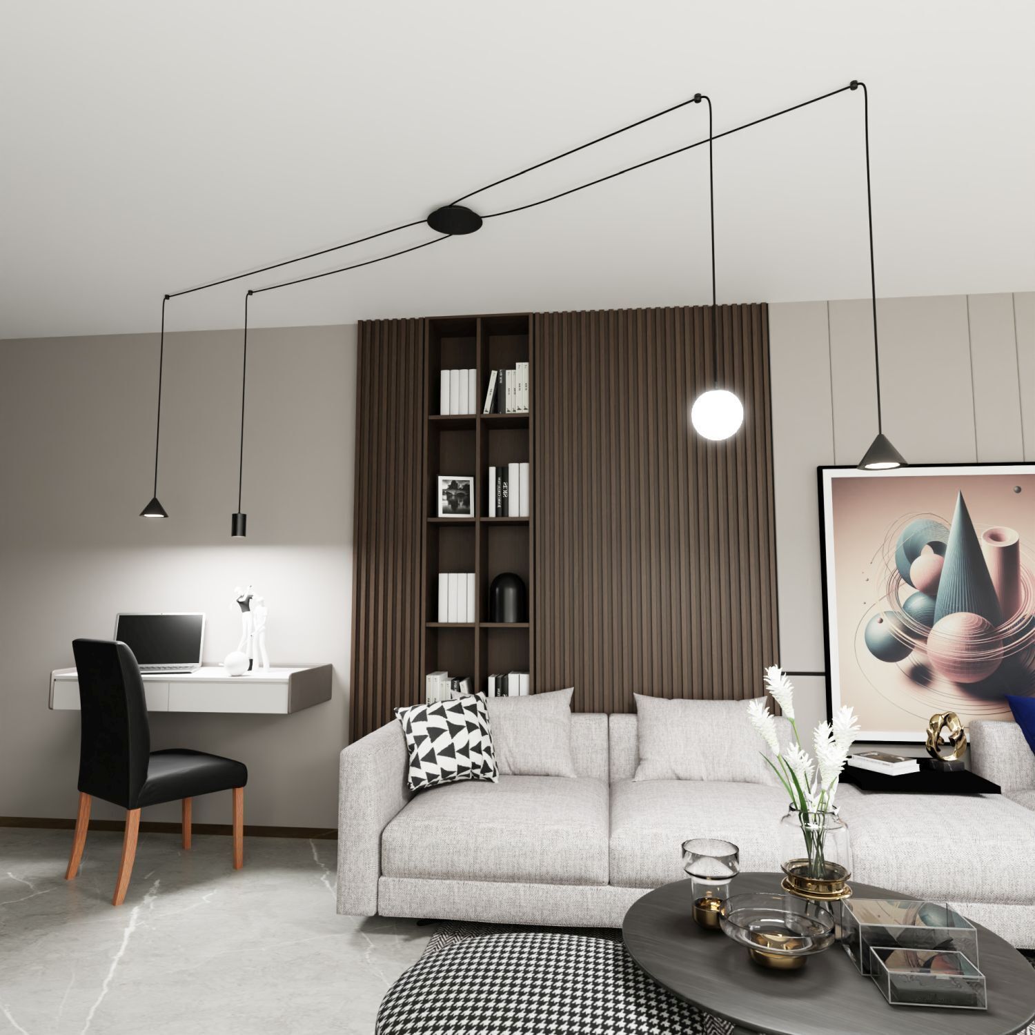 Spider Hängelampe Metall Glas flexibel elegant XXL