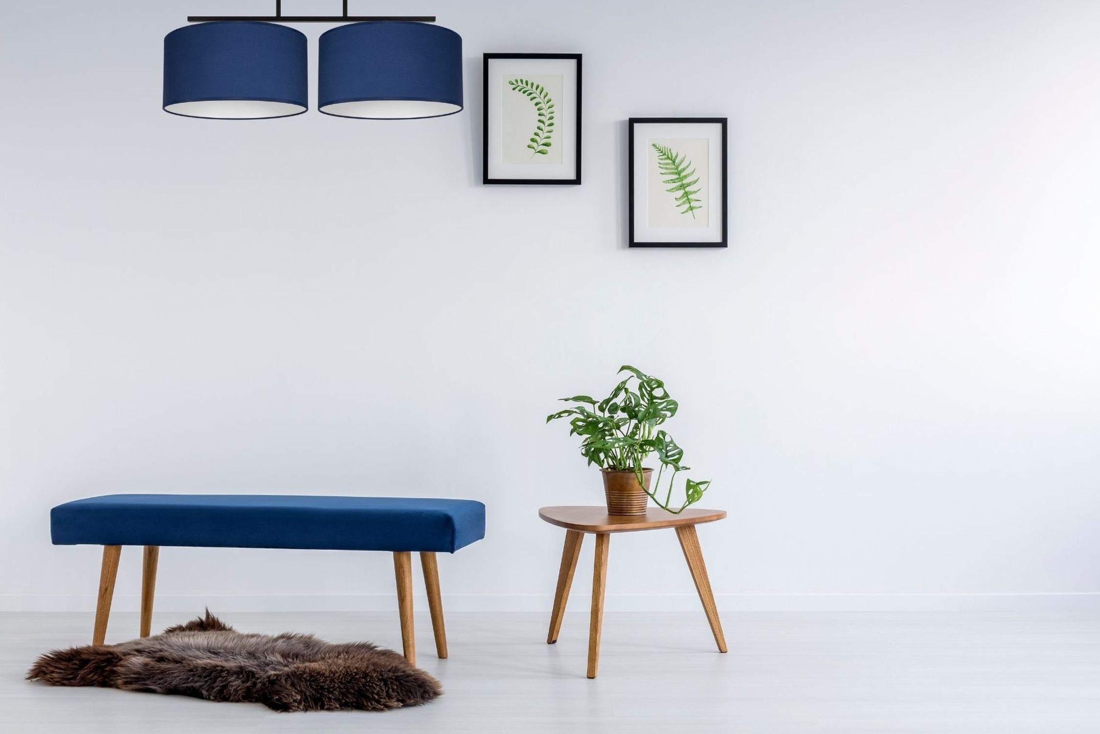 Blendarme Deckenlampe Stoff Schwarz Blau Weiß E27 70 cm stuhl, bank, blau, pflanze, pflanzen