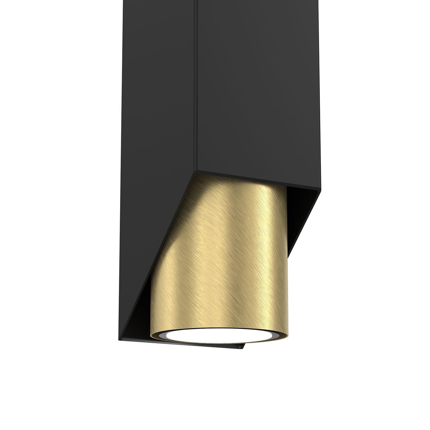 Wandlampe in Schwarz Messing GU10 stilvoll akzentuiert