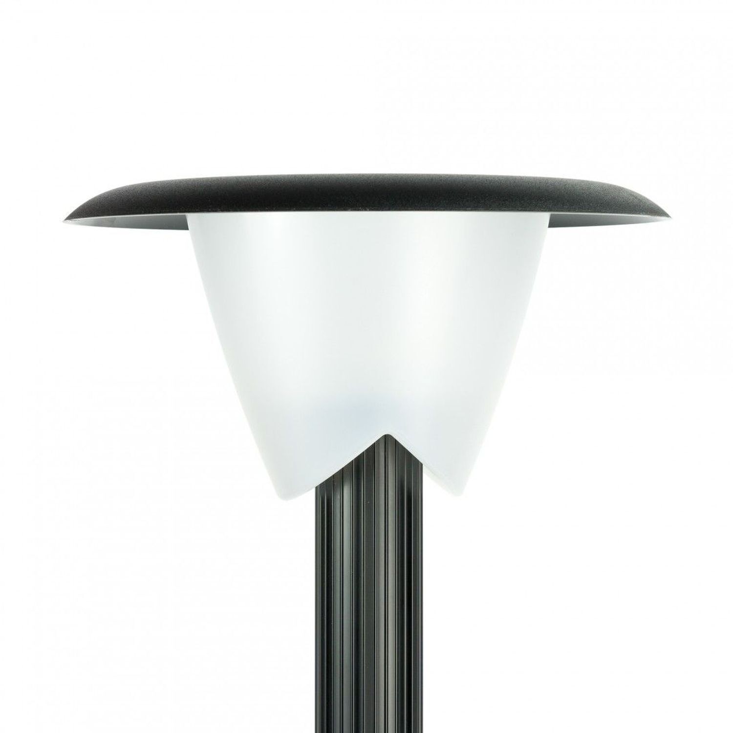 lampe, Tischlampe, weißer Schirm, schwarzer Stiel, modernes Design