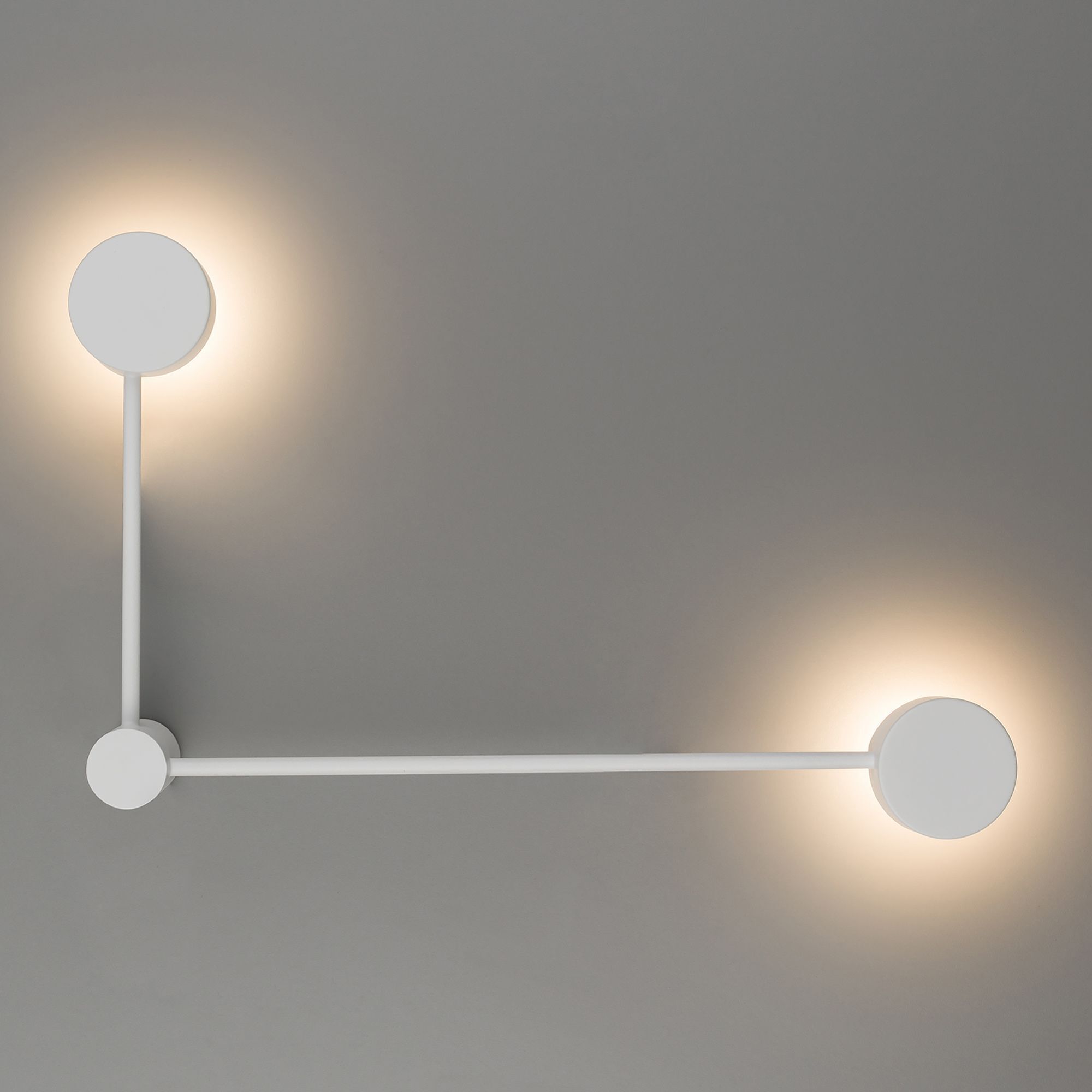 Steh-Lampe, Wandleuchte, LED, Weiß, Rund