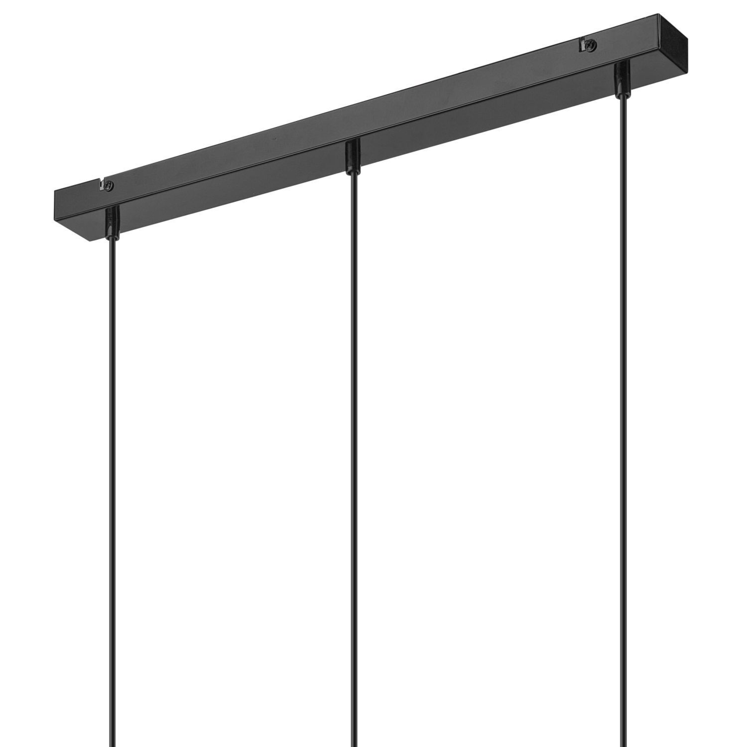 Pendelleuchte 3-flammig Modern Schwarz Chrom E27 Metall