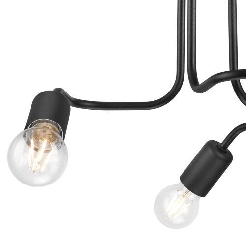 Deckenleuchte Wohnzimmer Innenlampe Schwarz Metall