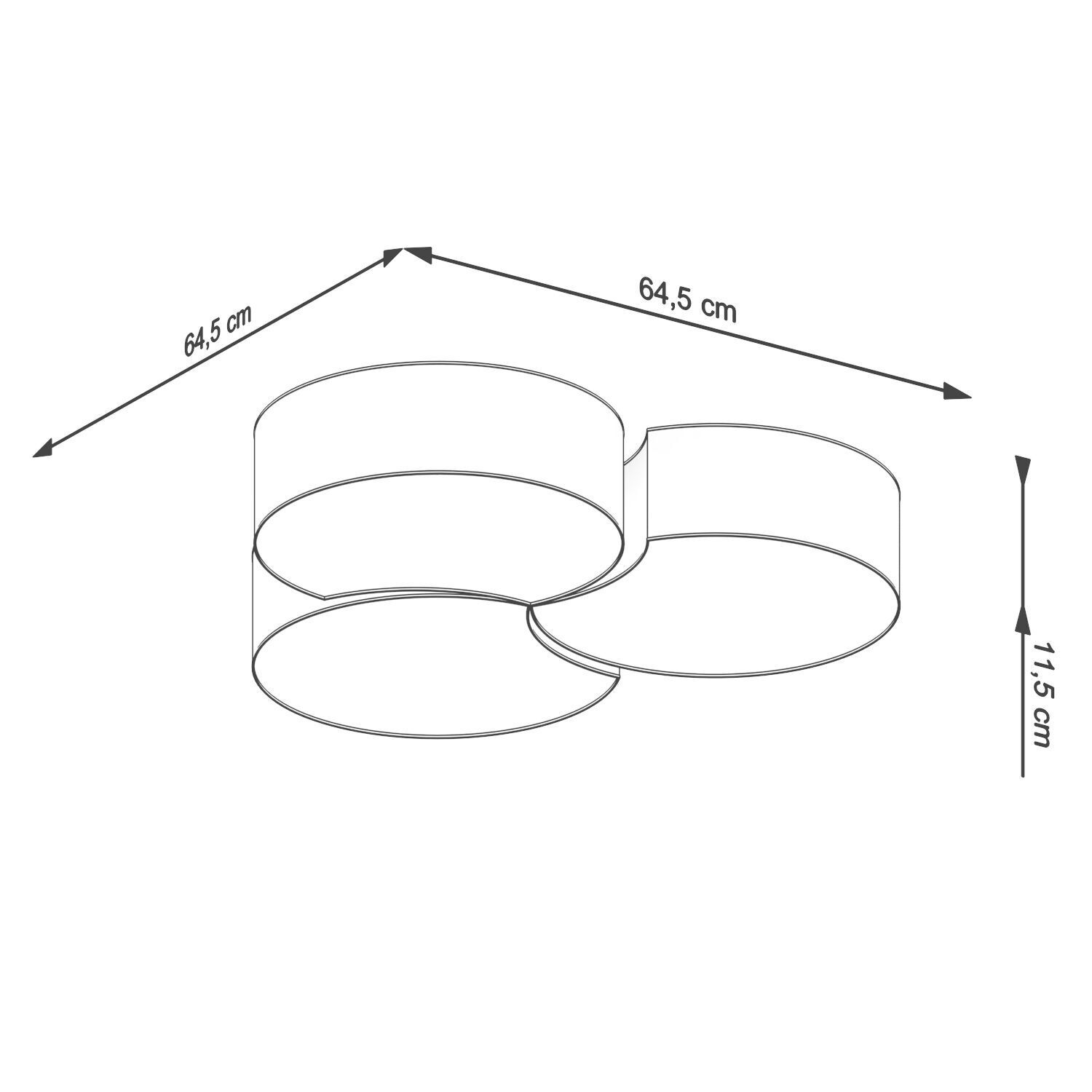 Deckenlampe Weiß Modern blendarm 6x E27 dekorativ
