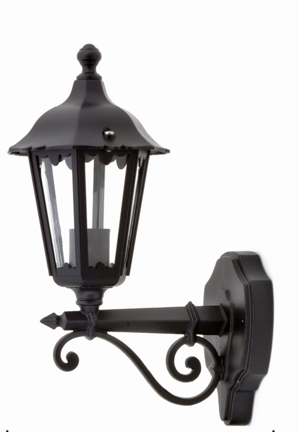 Rustikale Wandleuchte Außen Schwarz E27 IP44 Außenlampe