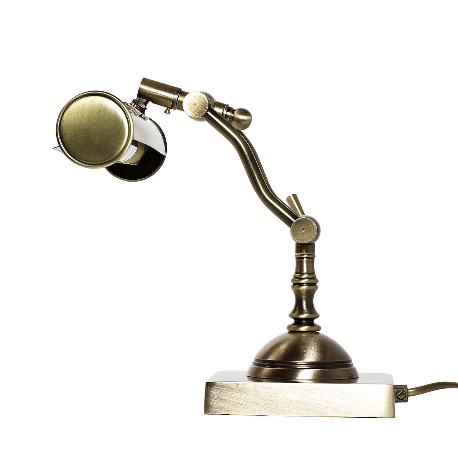 Edle Tischleuchte aus Echt-Messing Premium Lampe, Bronze, Duscharmatur, Tischlampe, mikrofon