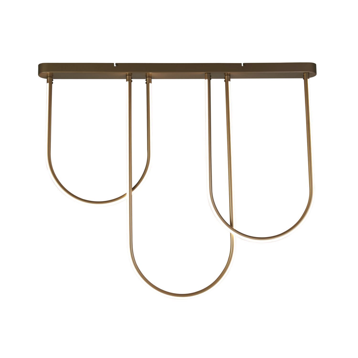 LED Deckenleuchte Metall Bögen Modern 3000 K in Bronze