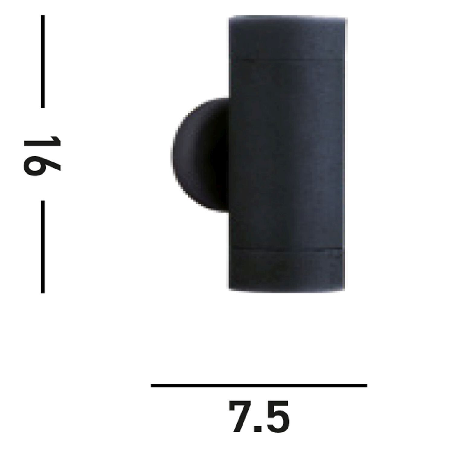 Außenleuchte Wand Aluminium IP44 T:9 cm GU10 Up & Down