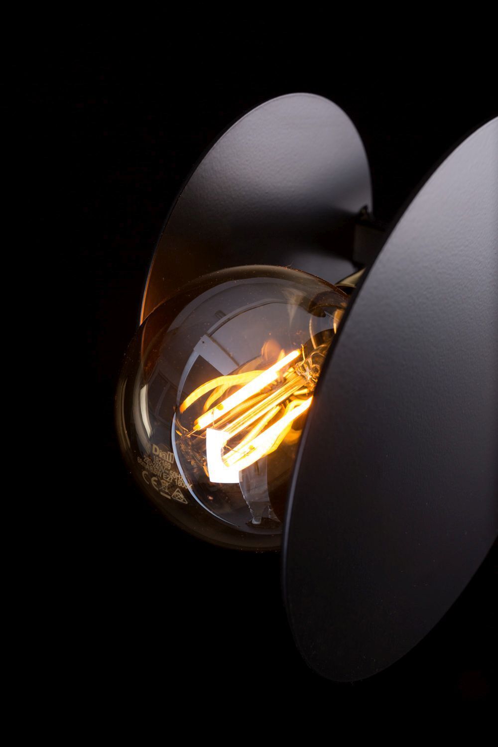 Deckenlampe Schwarz Weiß Modern Metall Glas 4x E27