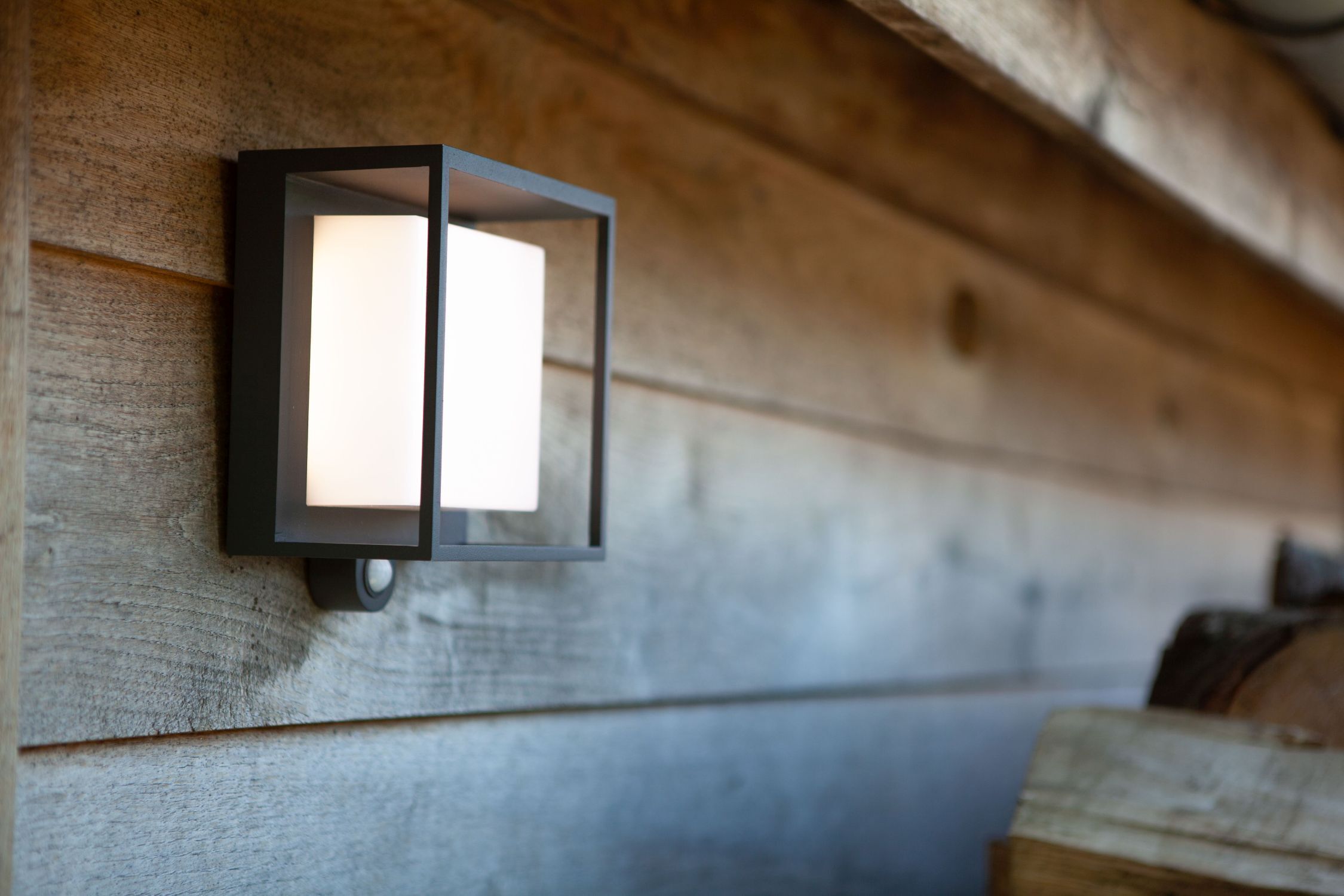 Solarleuchte Wand Bewegungsmelder LED außen Garten Drinnen, Innenarchitektur, Lampe, Holz