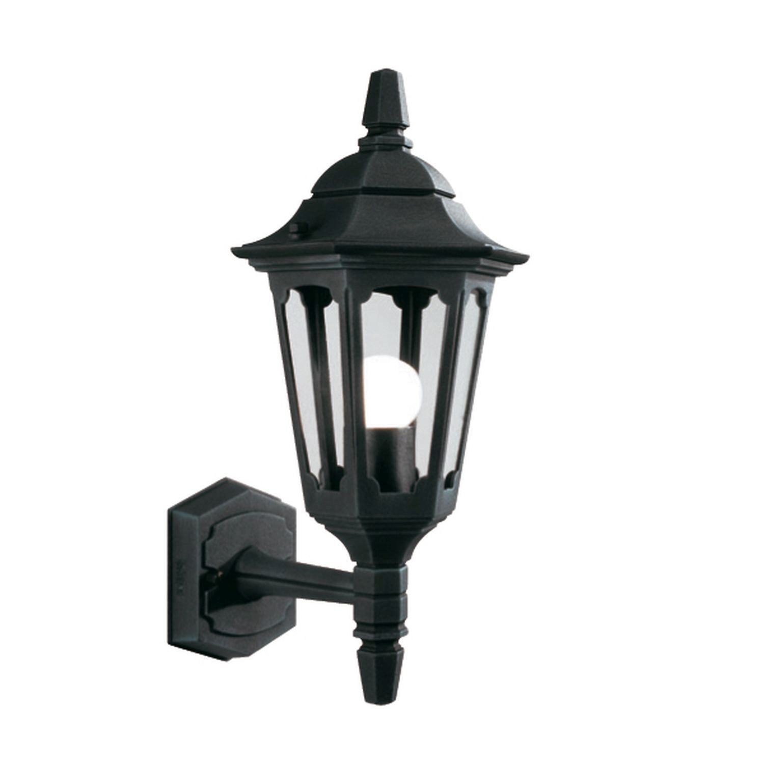 Schwarze Wandlampe Aluminium IP43 Rustikal außen