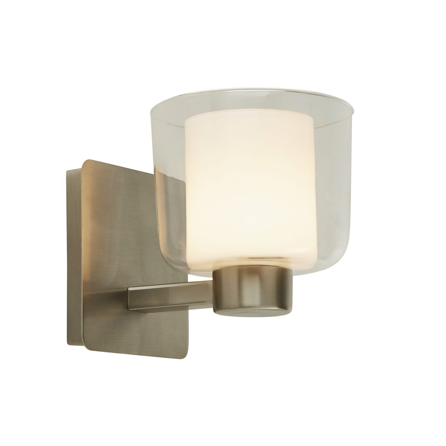 Wandlampe Badezimmer in Silber Weiß IP44 G9 Metall Glas
