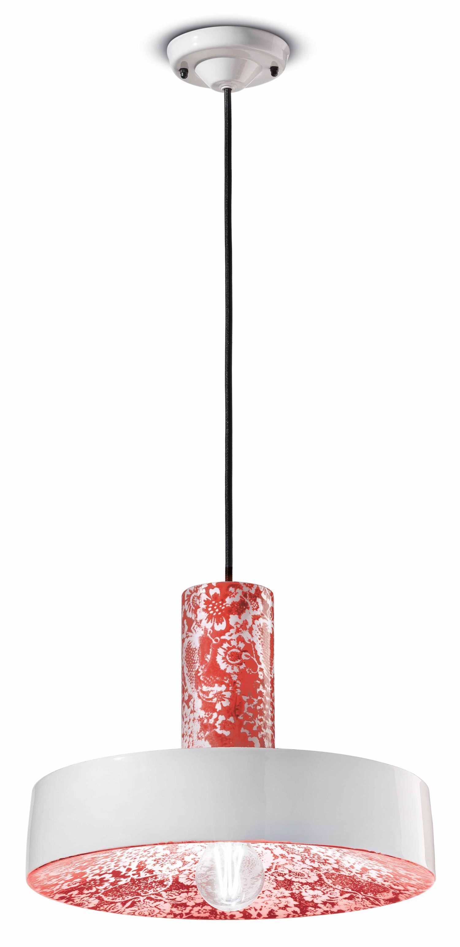 Pendelleuchte Keramik E27 D: 35 cm rund H: max. 146 cm