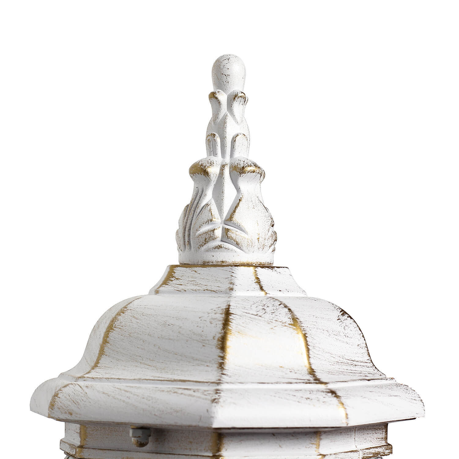 Außen Wandleuchte BREST in Weiß Gold IP44 Kunst, Porzellan, Töpferei