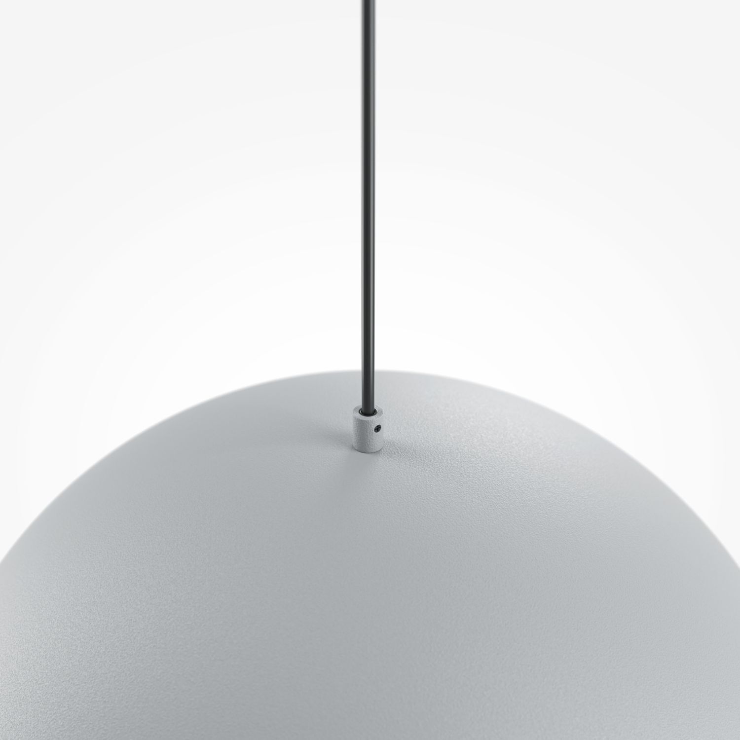 Hängelampe Metall E27 rund D: 35 cm H: max. 320 cm Grau