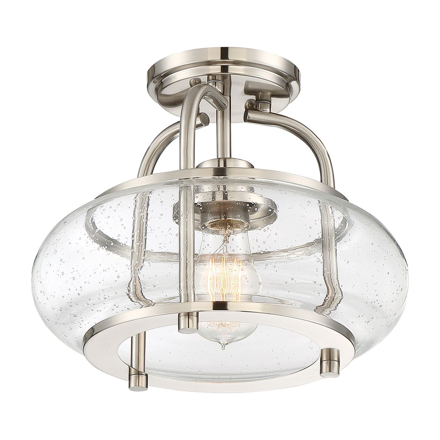 Vintage Deckenlampe Glas Metall 25cm E27 FELI