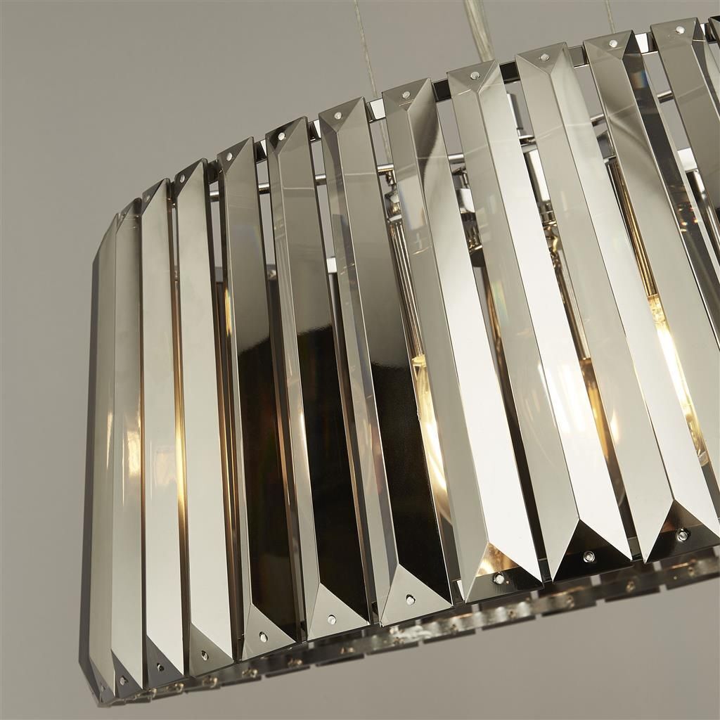 Pendelleuchte Rauchglas Kristall Ø 47 cm H: max. 150 cm