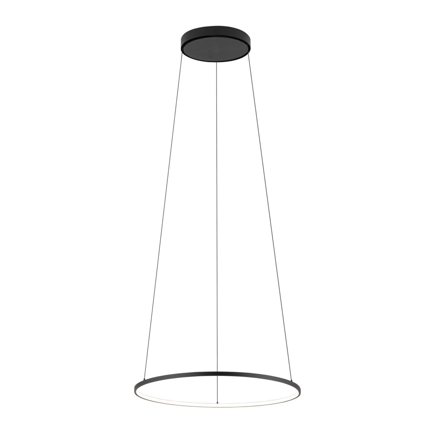 Ring Kronleuchter LED Schwarz 3000 K 560 lm Ø 45 cm Metall