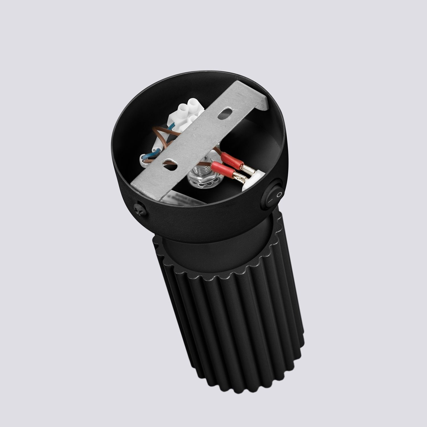 Wandspot Schwarz GU10 B: 8 cm klein schwenkbar Modern Alu