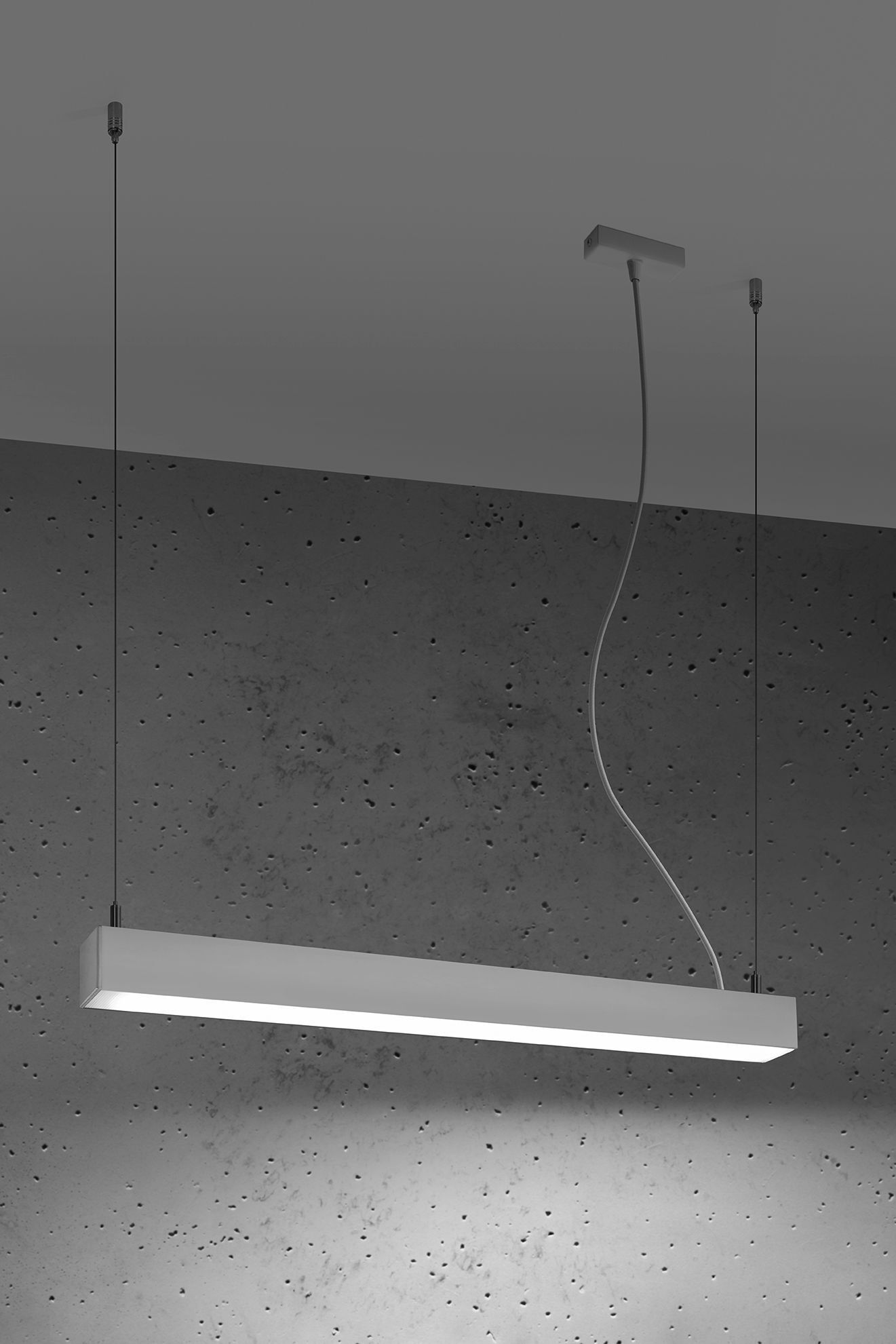 LED Hängelampe Weiß 4000 K 2080 cm Metall B: 67 cm