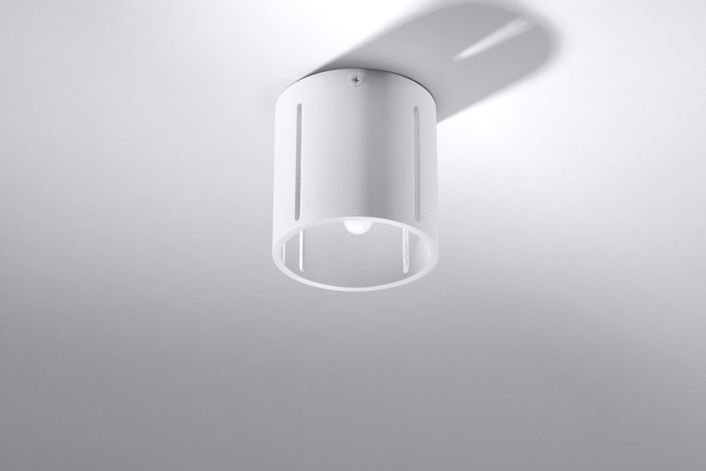 Deckenspot rund klein Ø 10 cm Weiß Metall Modern flach