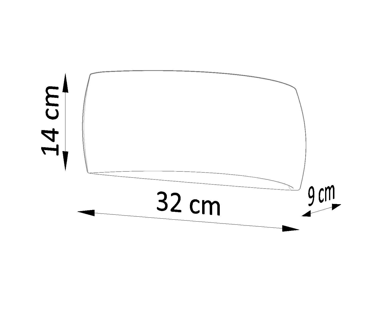 Wandleuchte Keramik 32 cm Up Down bemalbar Weiß