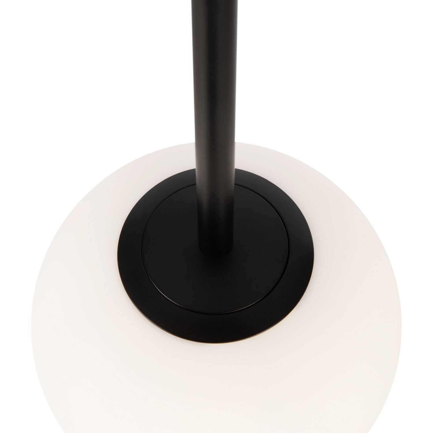 Hängeleuchte Metall Glas E14 Ø 15 cm rund Schwarz Weiß