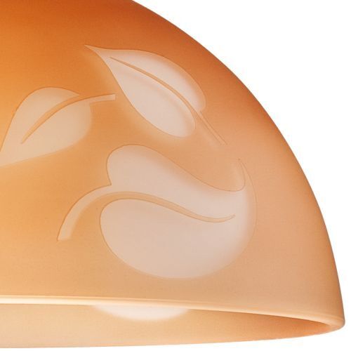 Esszimmer Pendelleuchte Retro Glas Braun rund