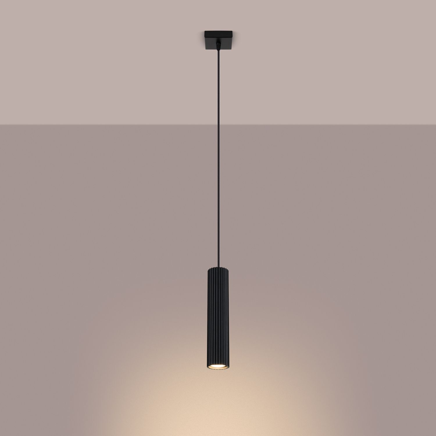 Hängelampe Modern Schwarz schmal B: 8 cm H: max. 118 cm GU10 Lampe