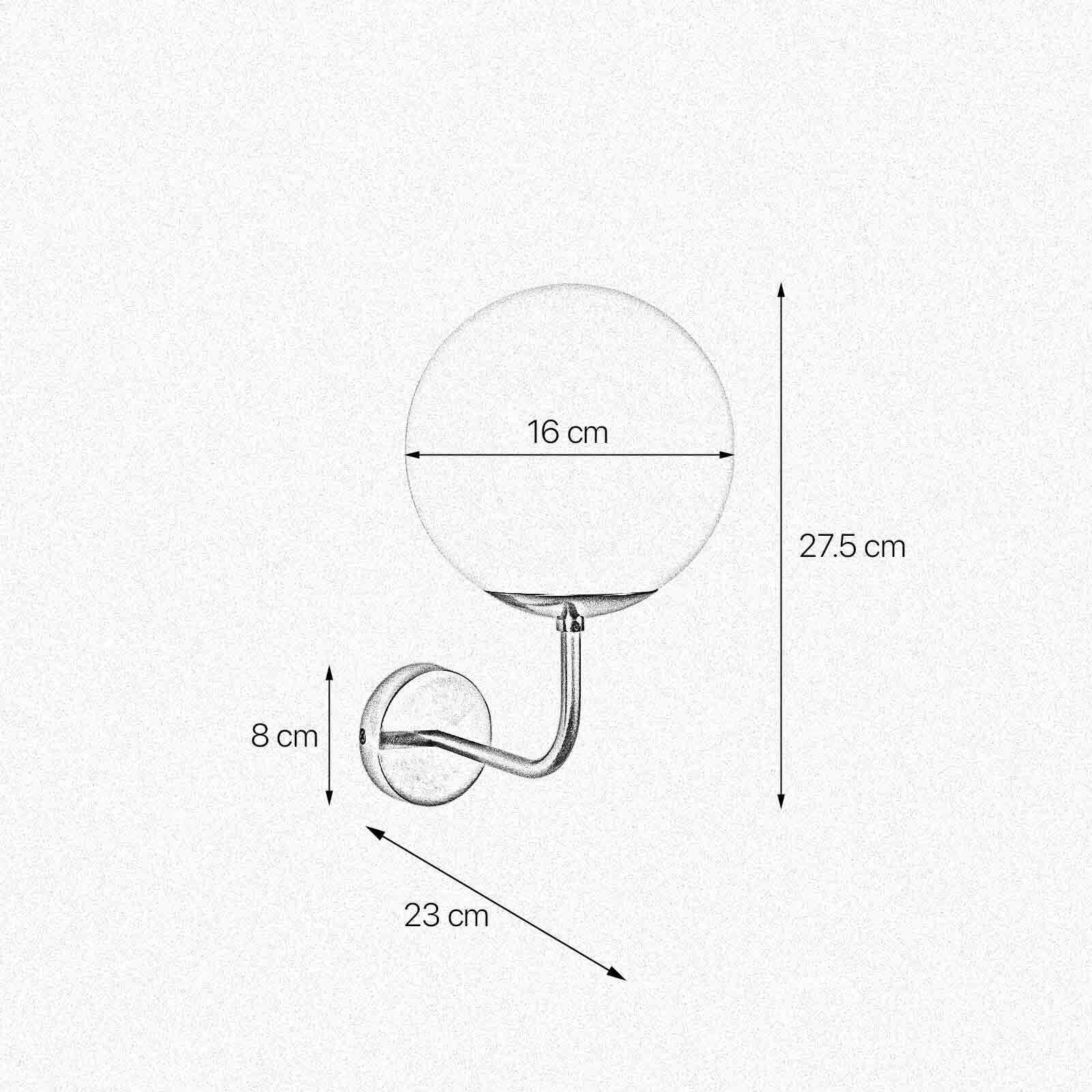 Badlampe Wand in Bronze hell Weiß E14 Messing Glas