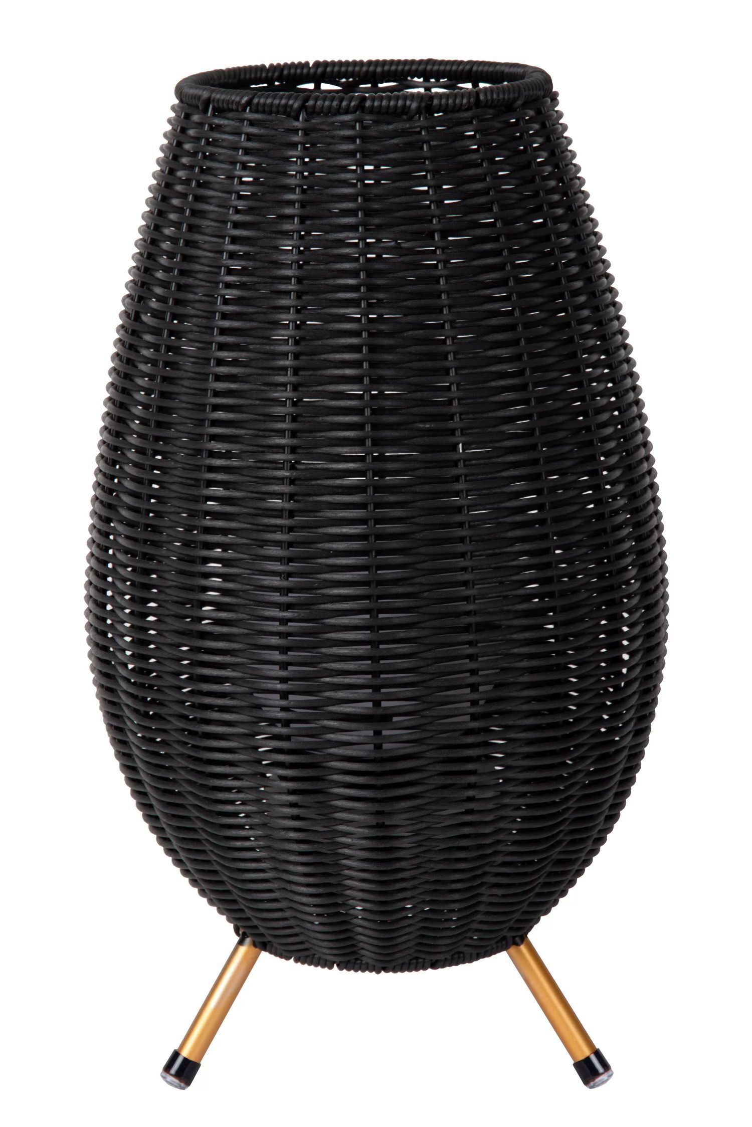 LED Akku Tischlampe dimmbar Schwarz IP44 36 cm Terrasse