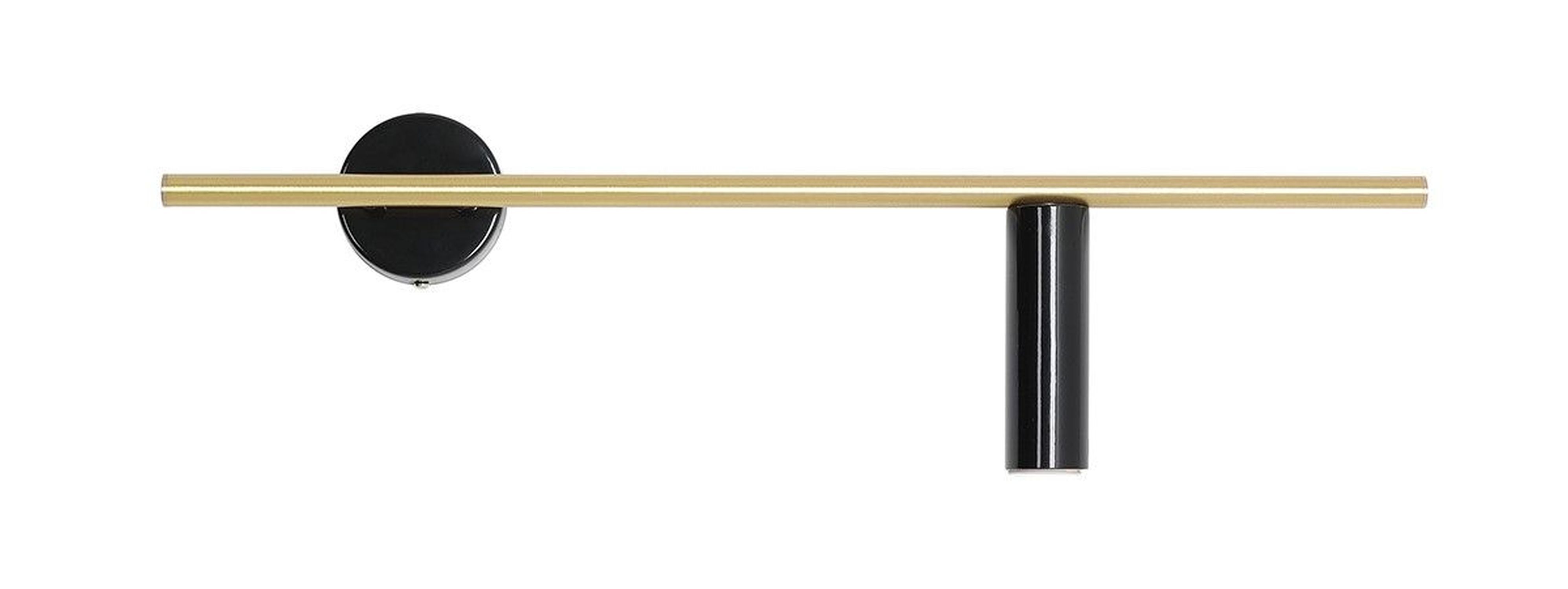Retro Wandleuchte in Messing Schwarz Metall B:60 cm GU10