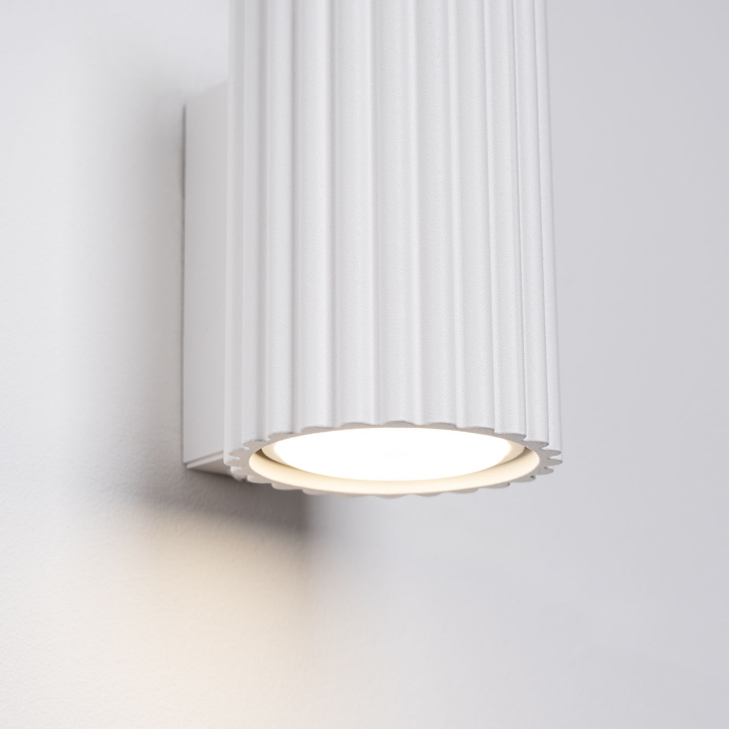 Wandlampe Weiß klein H: 10 cm GU10 aus Aluminium