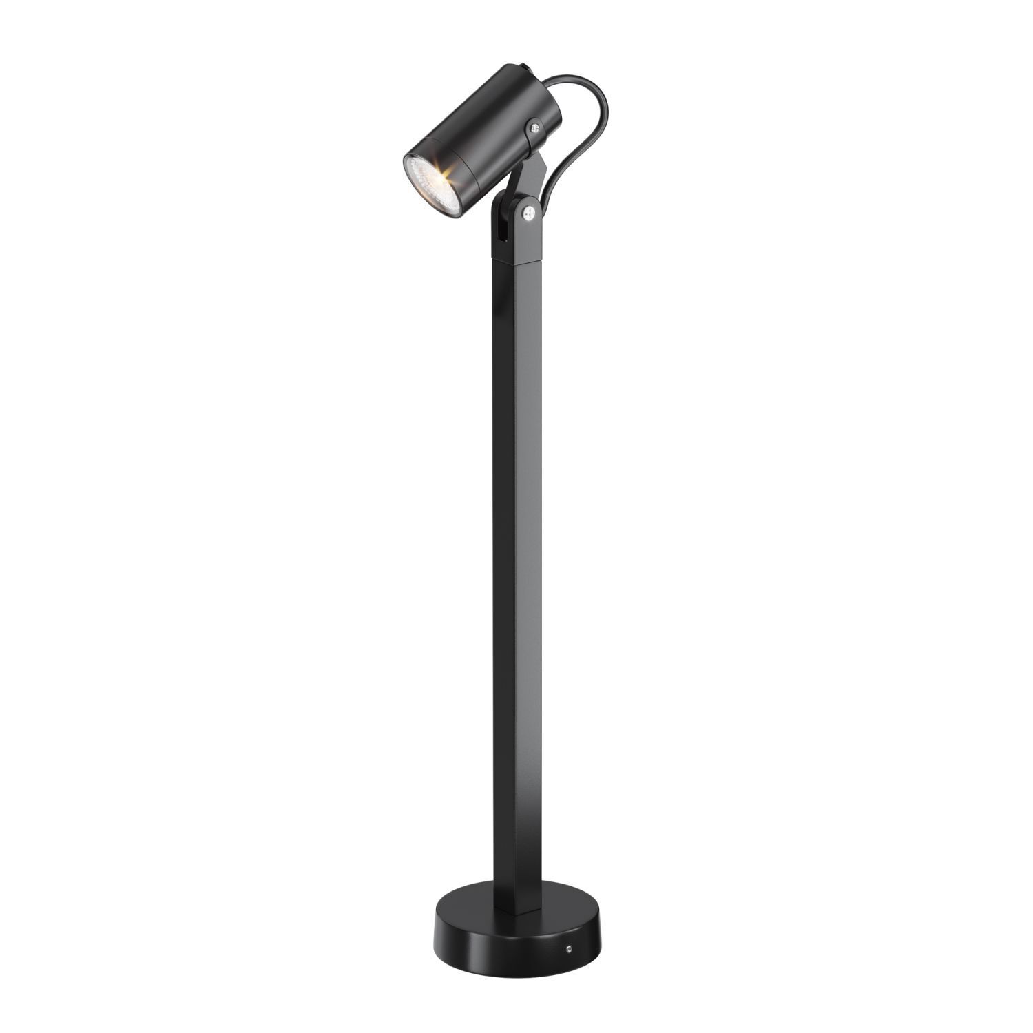 Außenlampe Aluminium Glas GU10 IP65 60 cm hoch Schwarz