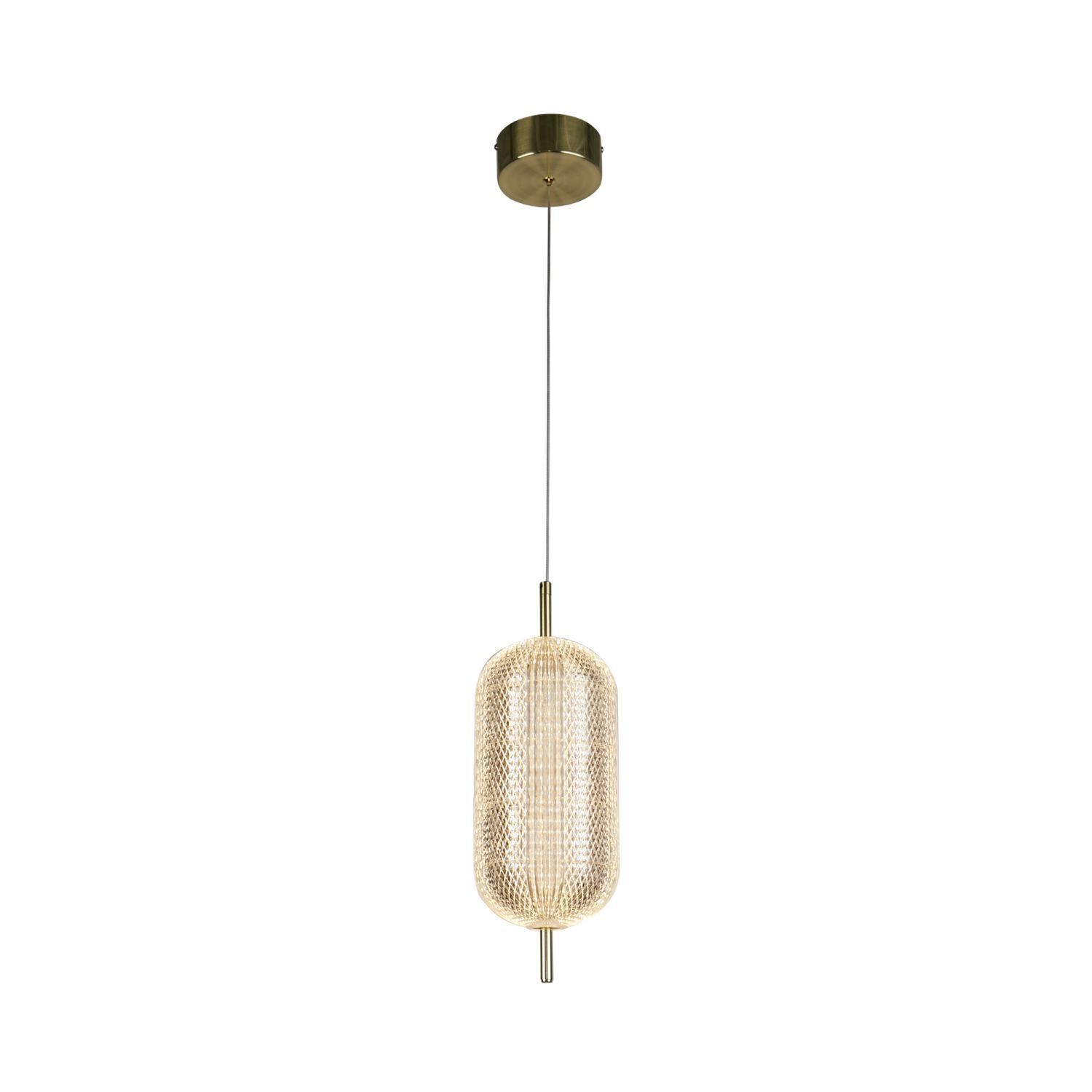LED Hängelampe Metall in Messing 20 W 1845 lm Ø15 cm