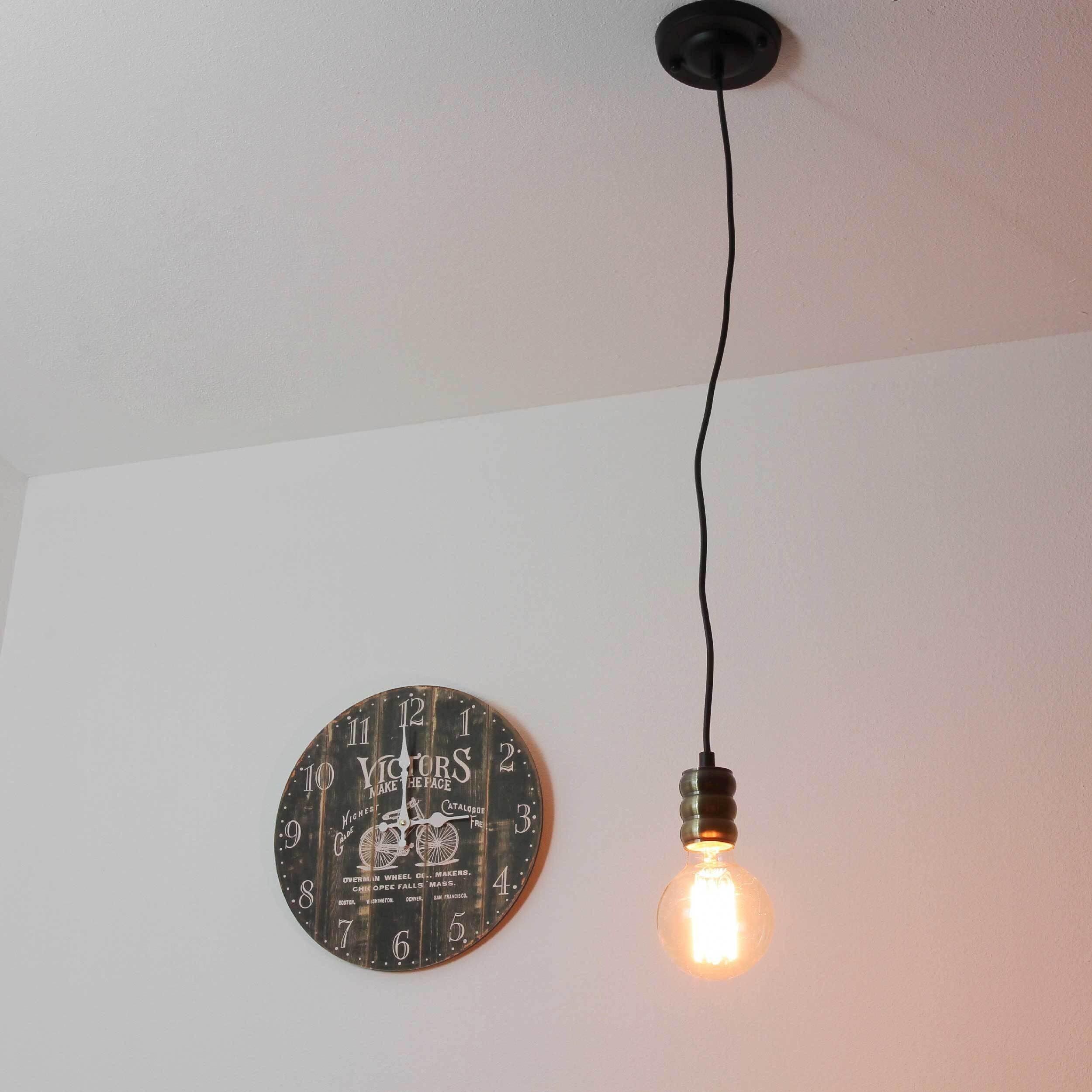 Hängelampe verstellbar Vintage E27 in Bronze Licht, Leuchte