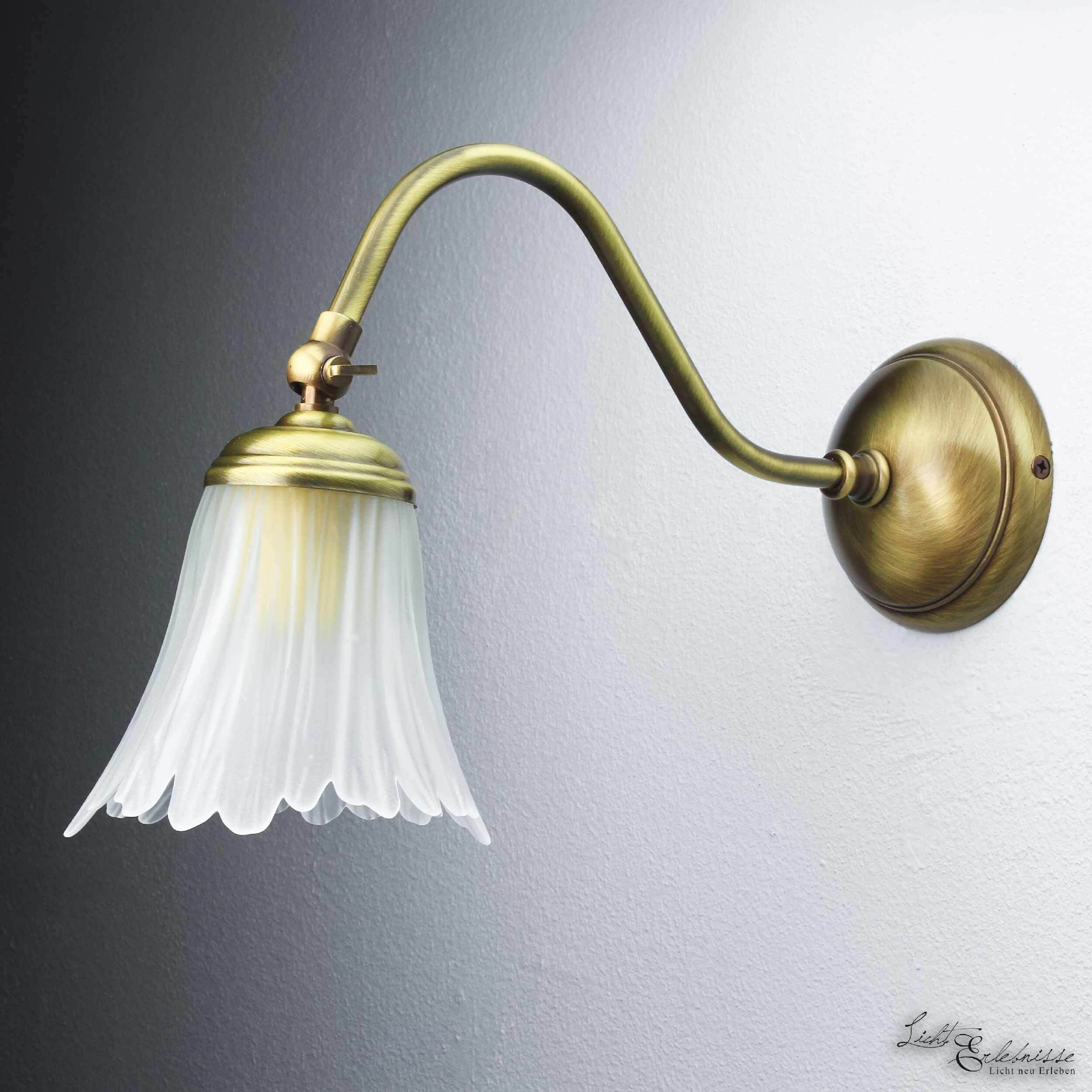 Florale Wandlampe Bronze Hell Zimmer, Duscharmatur, Leuchte, Lampe, Bronze