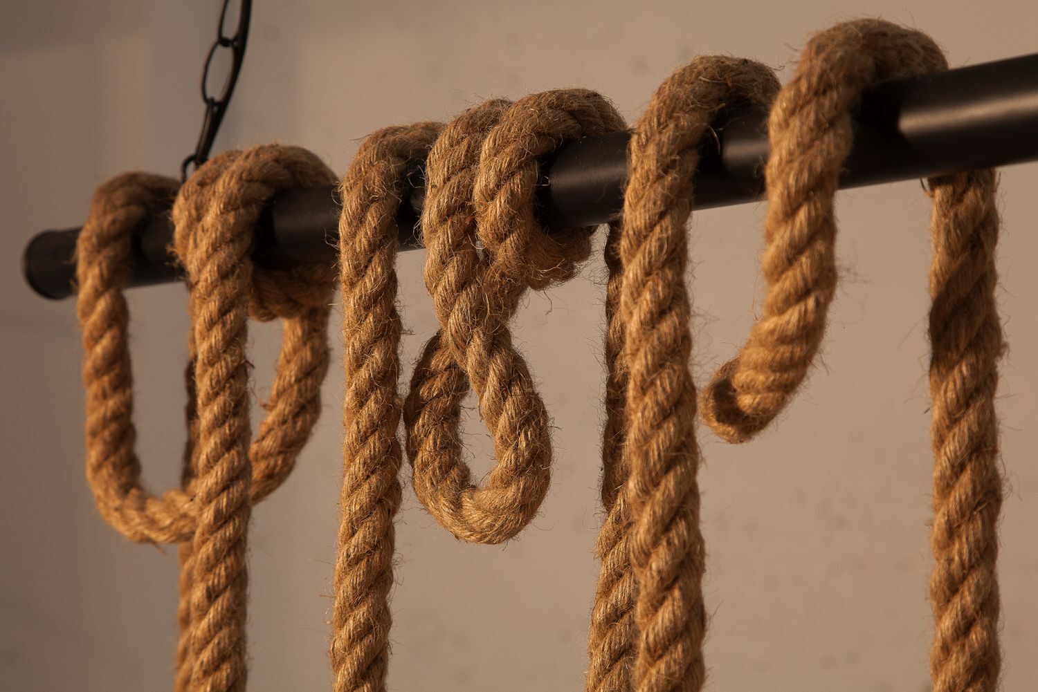 Große Pendelleuchte MARE Tau Handgefertigt Esstisch Seil, Knoten