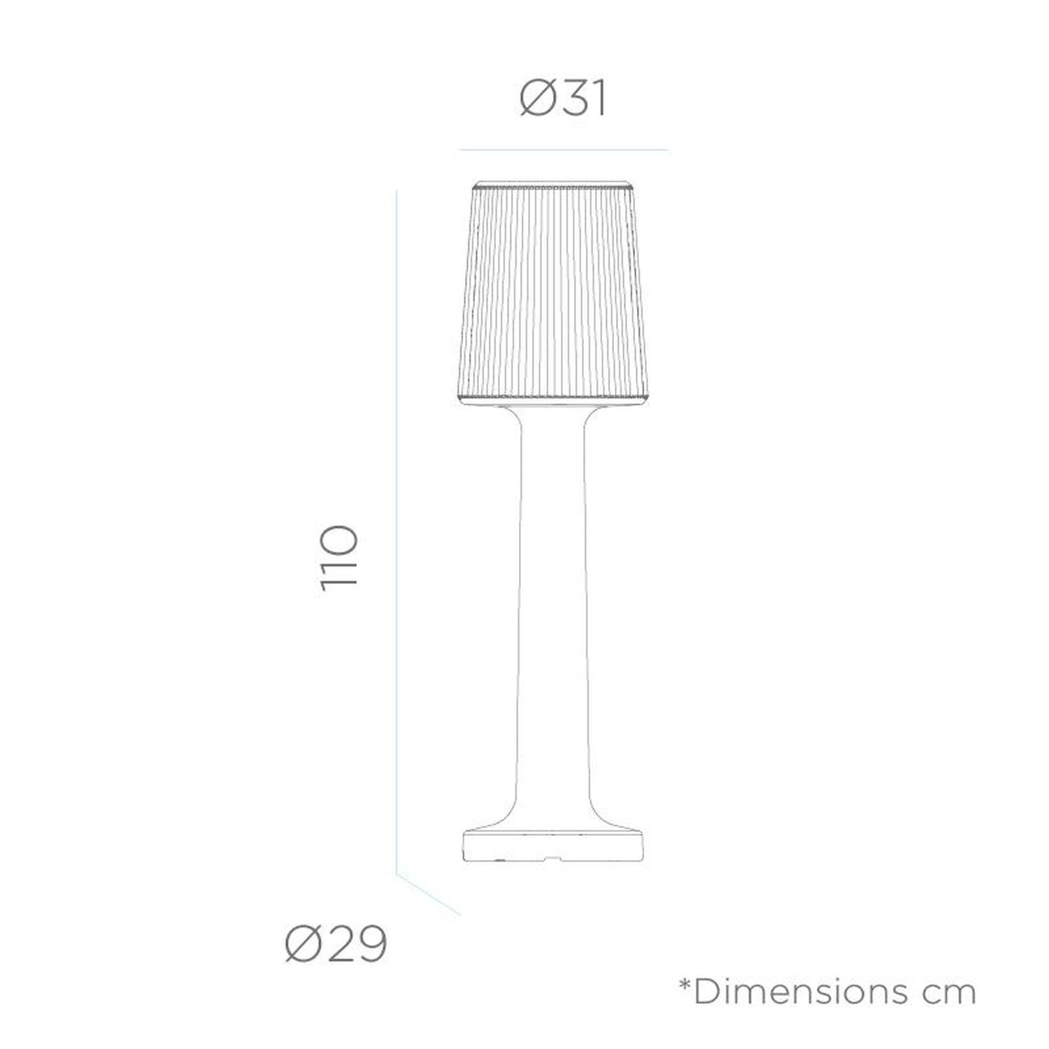 LED Stehleuchte außen 110 cm Weiß IP65 2700 K Kabel Stecker Lampe, Tischlampe