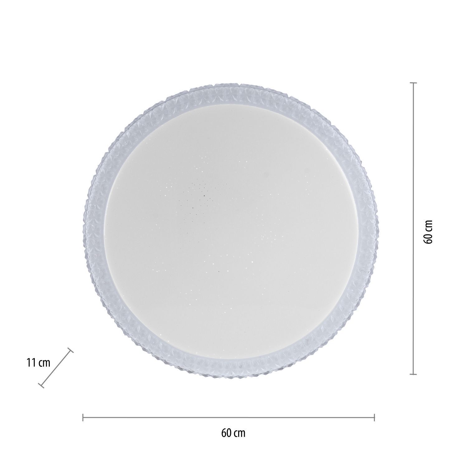 LED Deckenlampe Sternenhimmel Ø60 cm 36 W Fernbedienung Teller, Kunst, Porzellan, Töpferei, Oval