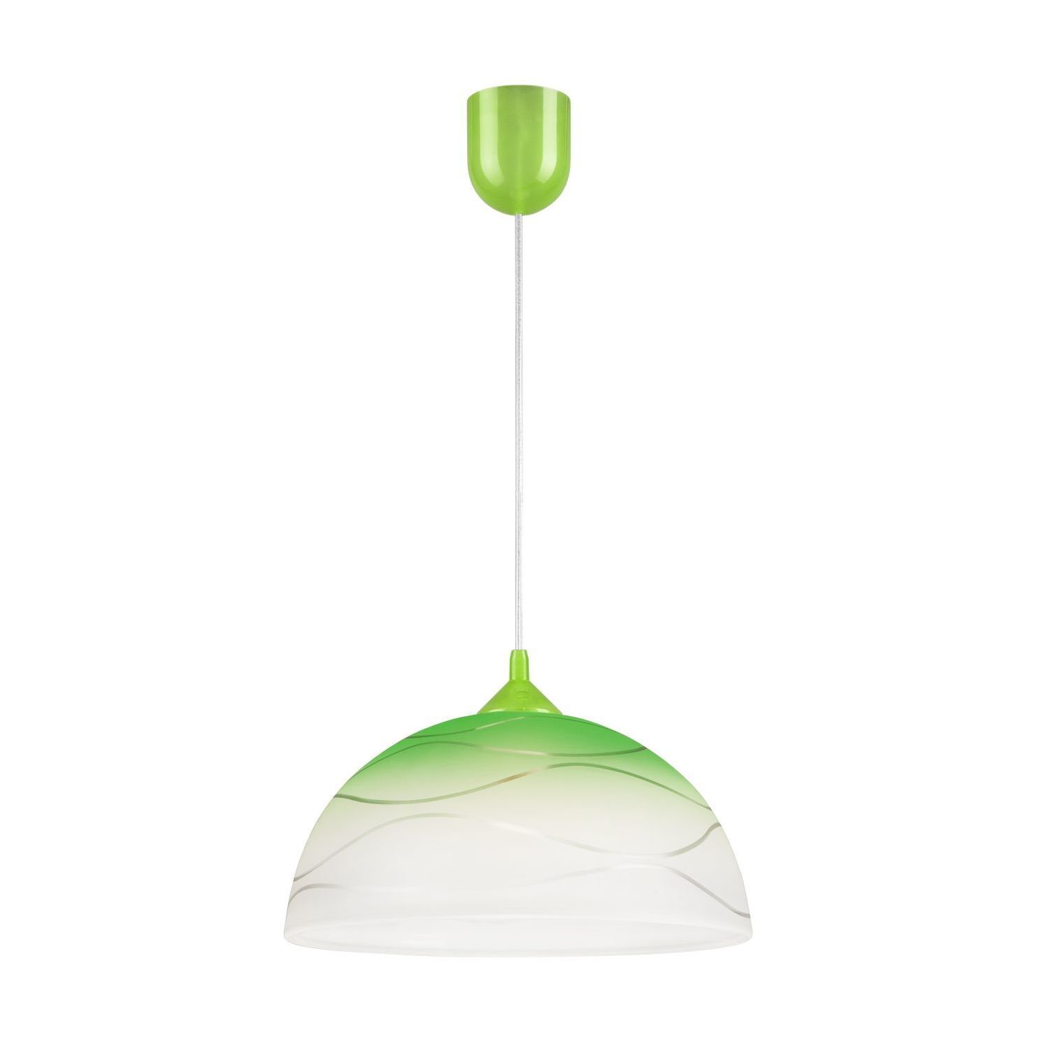 Hängeleuchte ADANIA Grün Retro rund Wohnzimmer