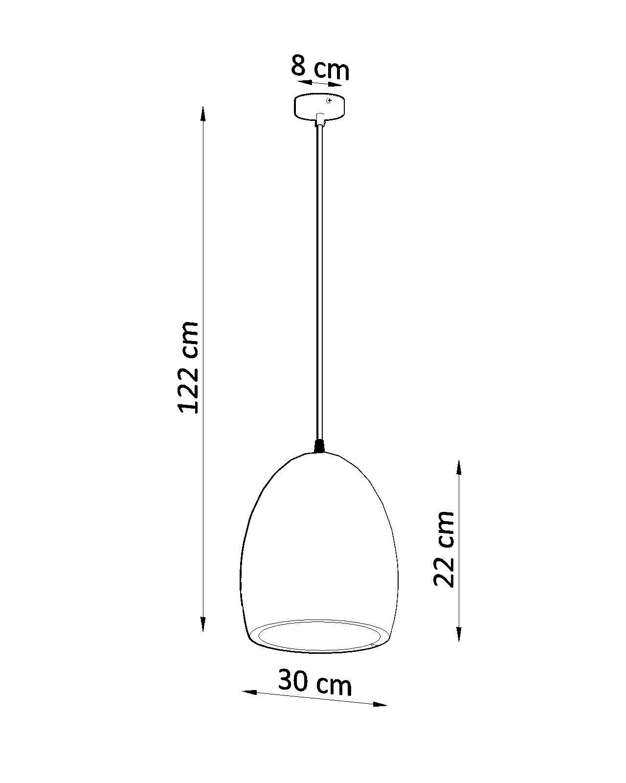 Pendelleuchte Weiß Ø 30 cm Keramik bemalbar E27 TEVEL