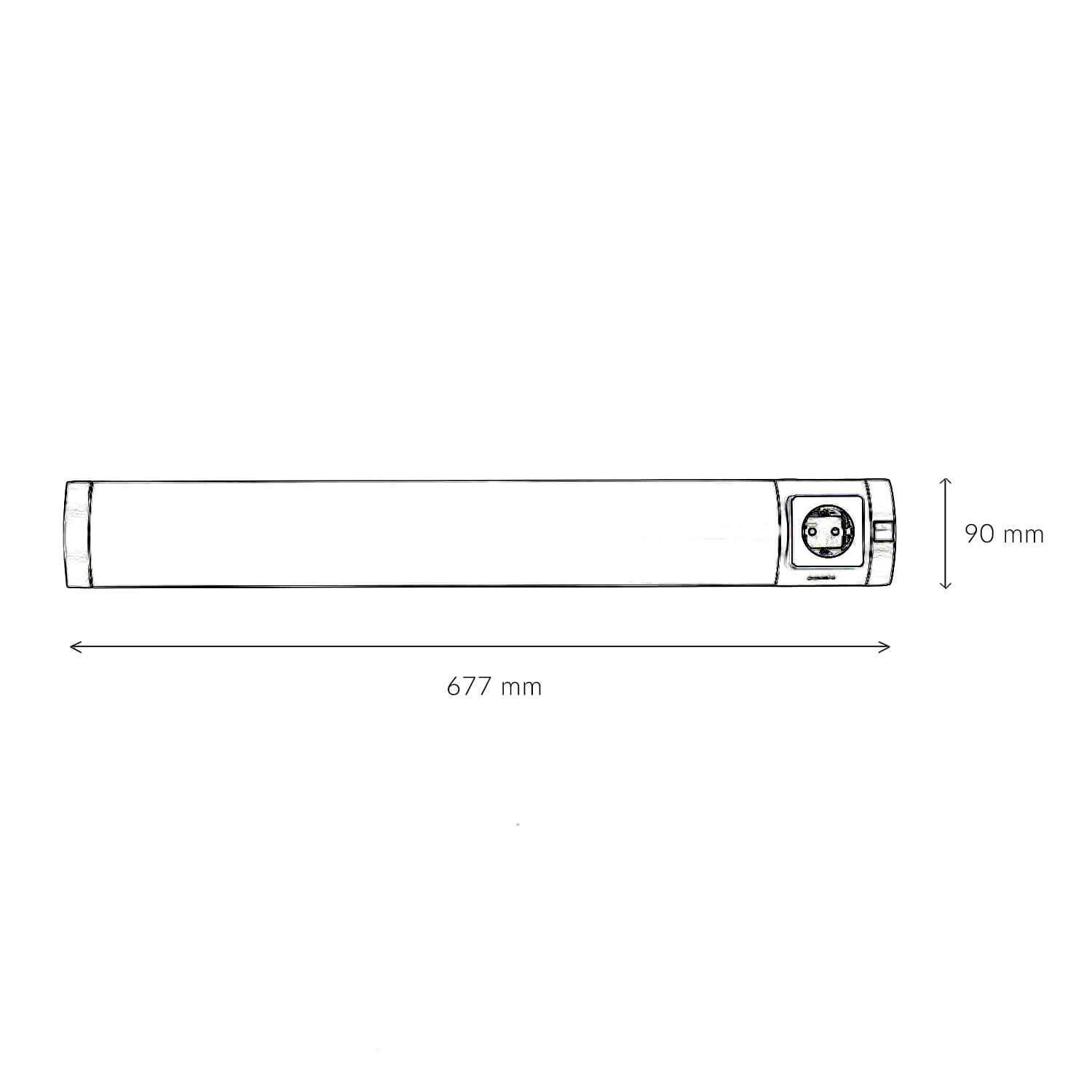 LED Unterbaulampe Küche mit Steckdose 67cm