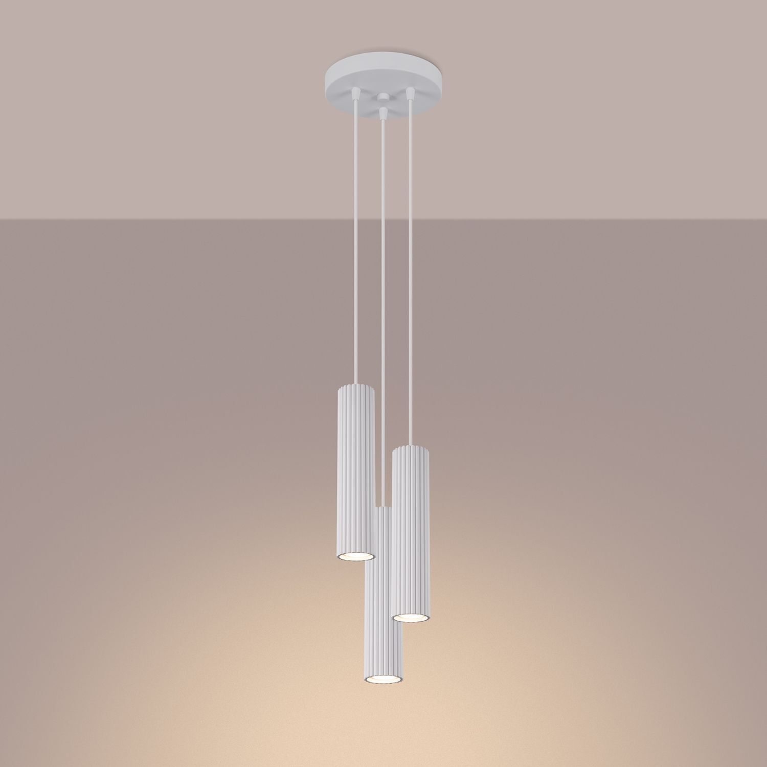 Hängeleuchte 3-flammig GU10 Modern B: 19,5 cm Weiß BERTA