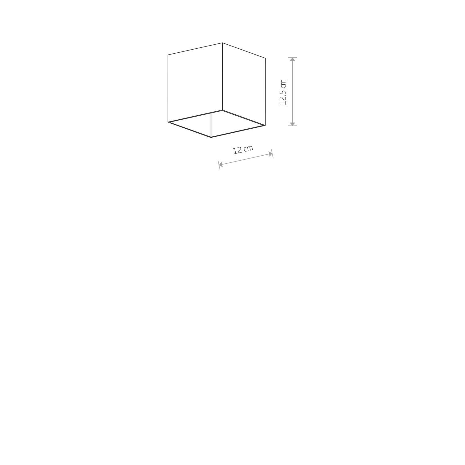Deckenspot Weiß GU10 Aluminium Würfel B: 12 cm