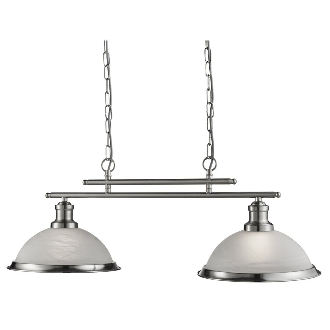 Hängeleuchte BISTRO in Silber 76cm