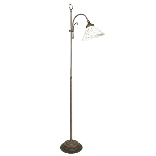 Stehlampen Keramik Stehleuchte, E27, Metall, Gläserlampe, Standlampe
