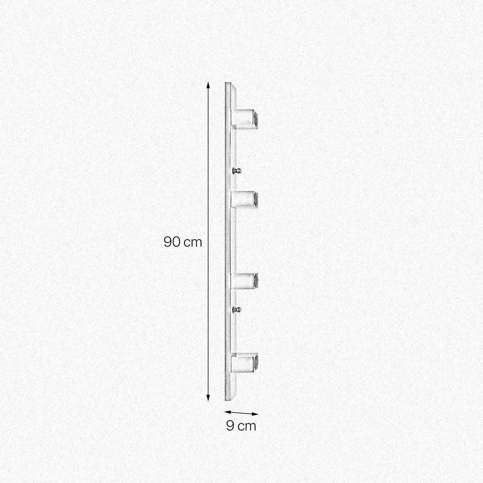 Wandlampe 4-flammig in Bronze hell E27 Echt-Messing Seite, Text, Diagramm, Handlung, Plan