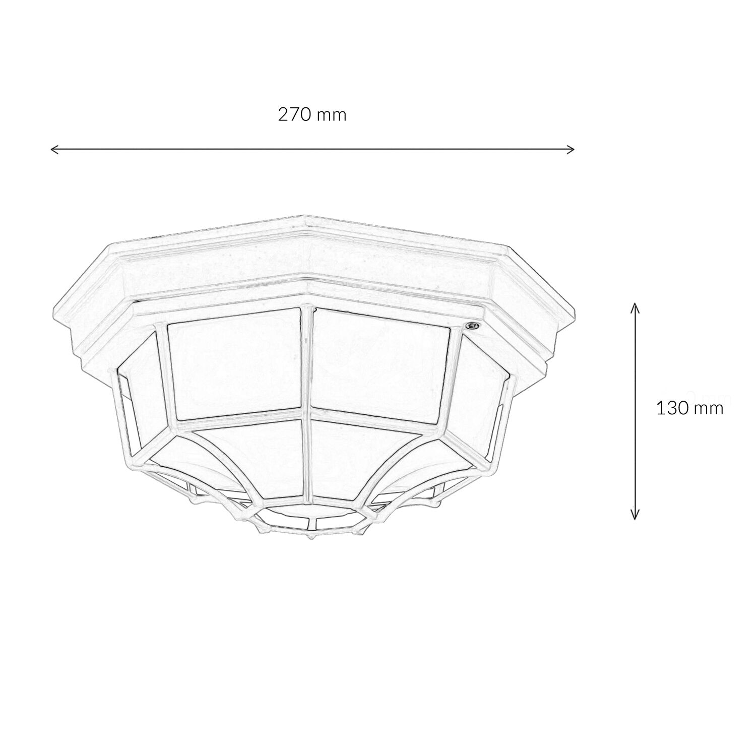 MILANO Deckenleuchte E27 Kupfer Antik IP44 Ø27cm